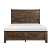 1957K-1EK* (3)Eastern King Sleigh Platform Bed with Footboard Storage - 1957K-1EK*