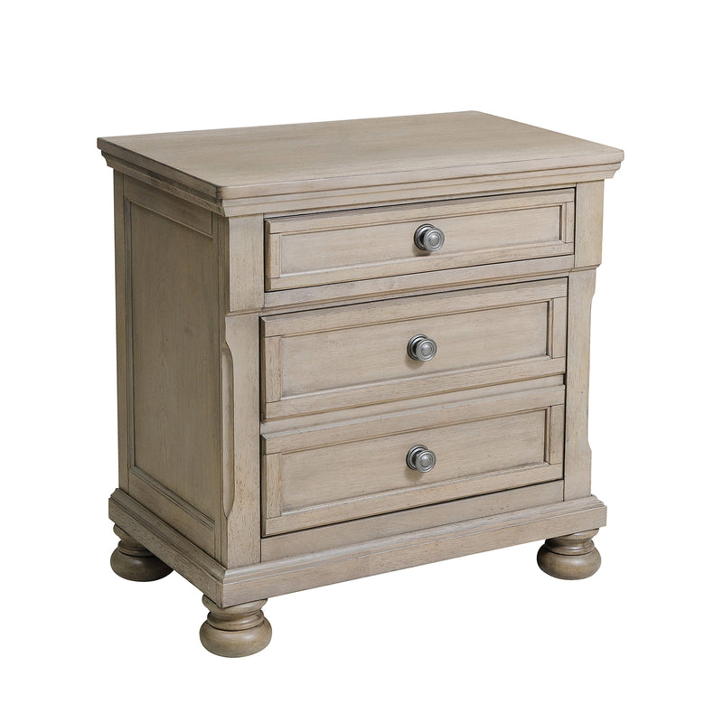 Bethel Wire Brushed Gray Sleigh Storage Platform Bedroom Set - Lara FurnitureBedroom Set