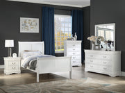 Louis Philip White Sleigh Youth Bedroom Set - Lara FurnitureYouth Bedroom Set