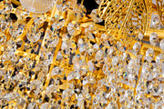 2019W24G 24"X23" MURANO AND PORCELAIN HANDMADE ROUND LEAF COMBO CHANDELIER - 210000007854