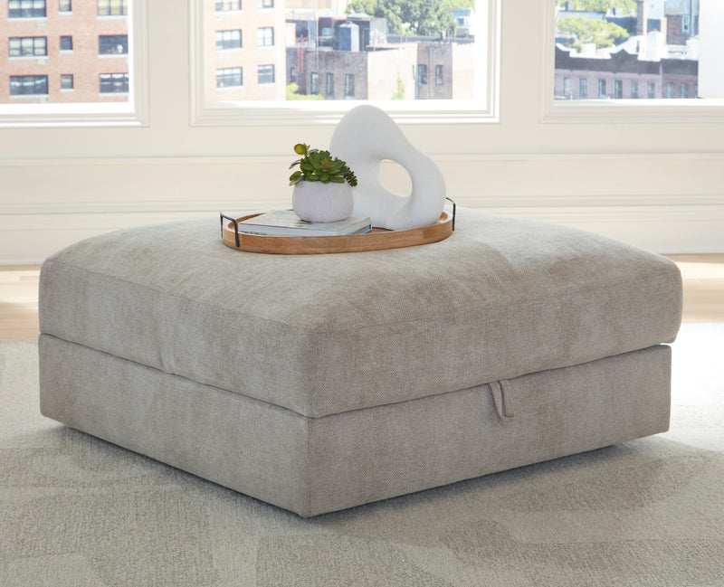 Aslan Court 5-Piece Sectional with Ottoman in Pebble from Ashley - Lara Furniture