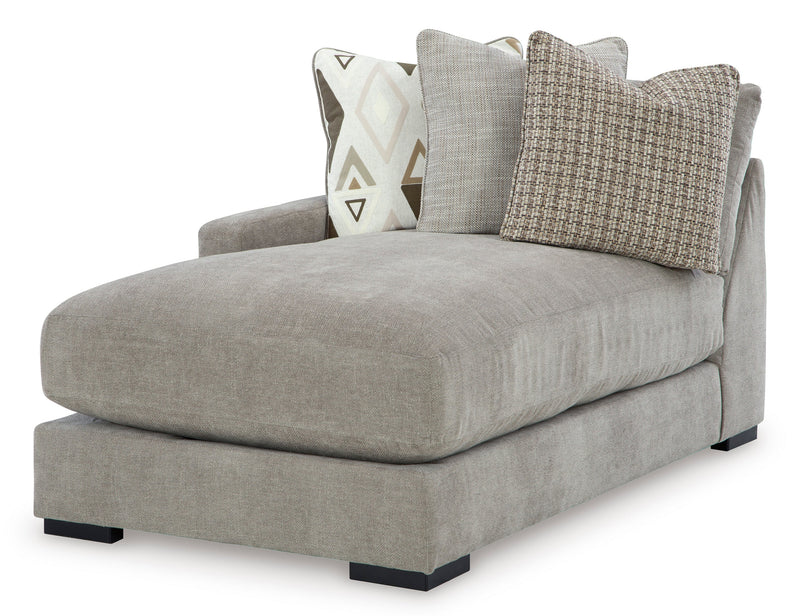 Aslan Court Pebble 4-Piece Sectional with Ottoman from Ashley - Lara Furniture