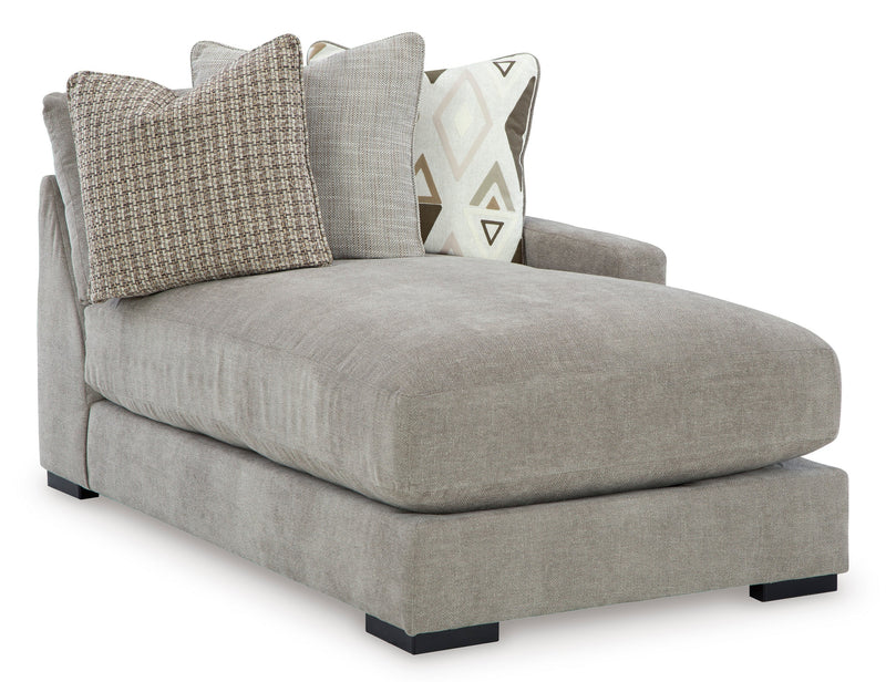 Aslan Court Pebble 4-Piece Sectional with Ottoman from Ashley - Lara Furniture