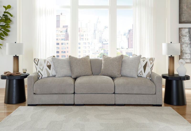 Aslan Court Pebble 3-Piece Sofa Sectional from Ashley - Lara Furniture