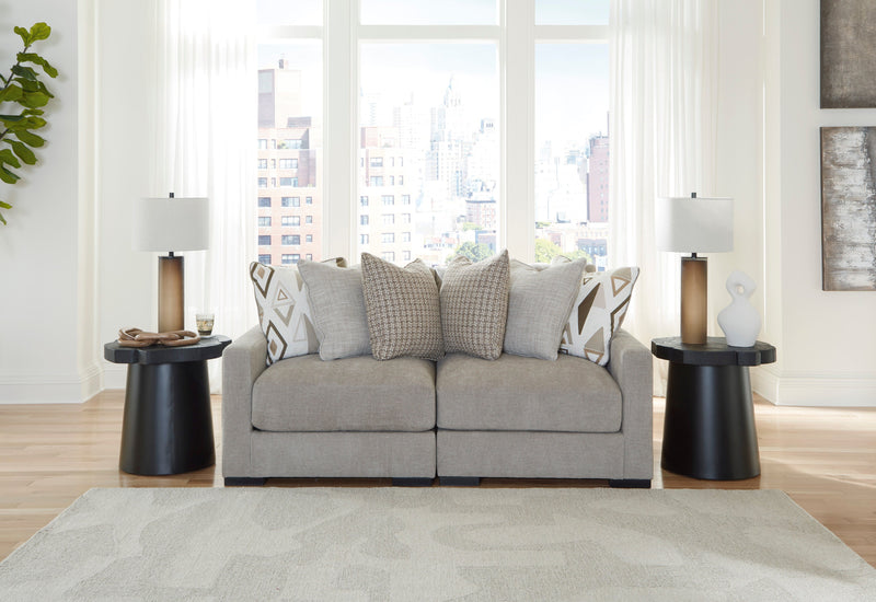 Aslan Court Pebble 2-Piece Loveseat Sectional from Ashley - Lara Furniture