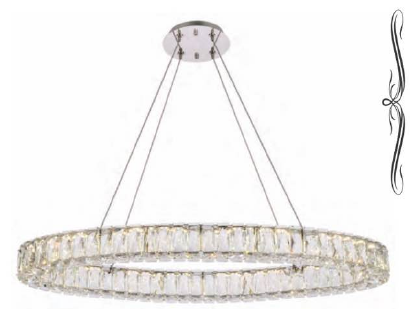 2043D35CCT 36" X 16" SAMSUNG LED CHROME OVAL-1 TIER - 210000006668