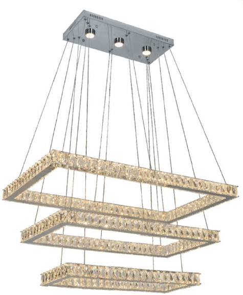 2044D39CCT 39" + 33" + 27" SAMSUNG LED CHROME RETANGULAR-3 TIER - 210000006678