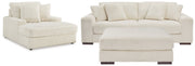 Lindyn 2-Piece Sectional, Chaise and Oversized Ottoman from Ashley - Lara Furniture
