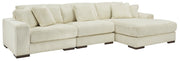 Lindyn Ivory 3-Piece RAF Chaise Sectional -  Ashley - Lara Furniture