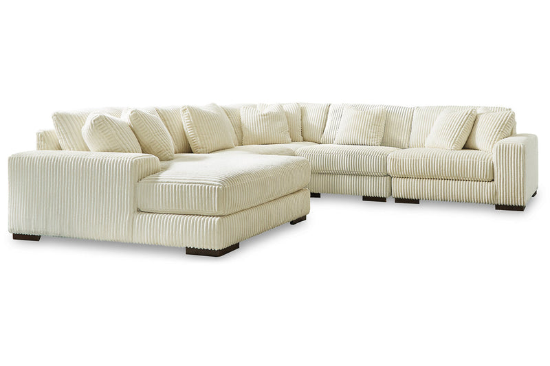 Lindyn Ivory 5-Piece LAF Chaise Sectional -  Ashley - Lara Furniture