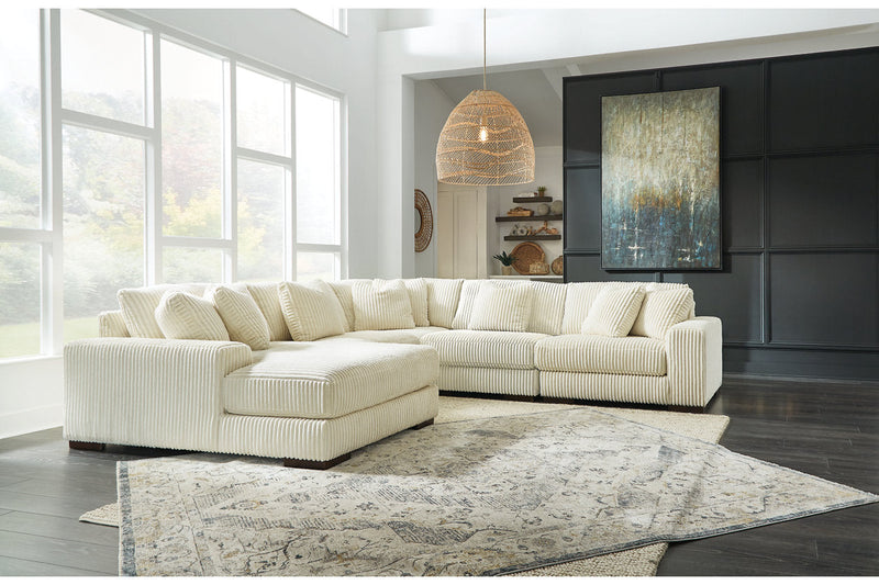 Lindyn Ivory 5-Piece LAF Chaise Sectional -  Ashley - Lara Furniture
