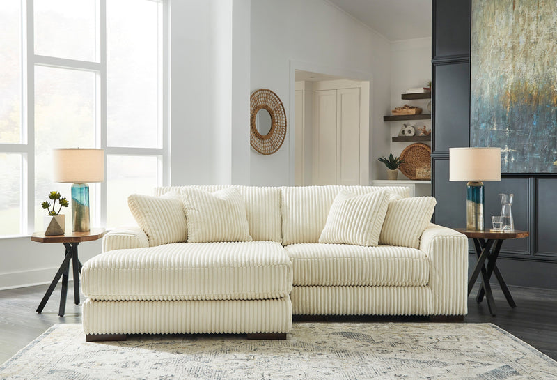Lindyn Ivory 2-Piece LAF Sofa Chaise