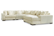 Lindyn Ivory 5-Piece RAF Chaise Sectional -  Ashley - Lara Furniture