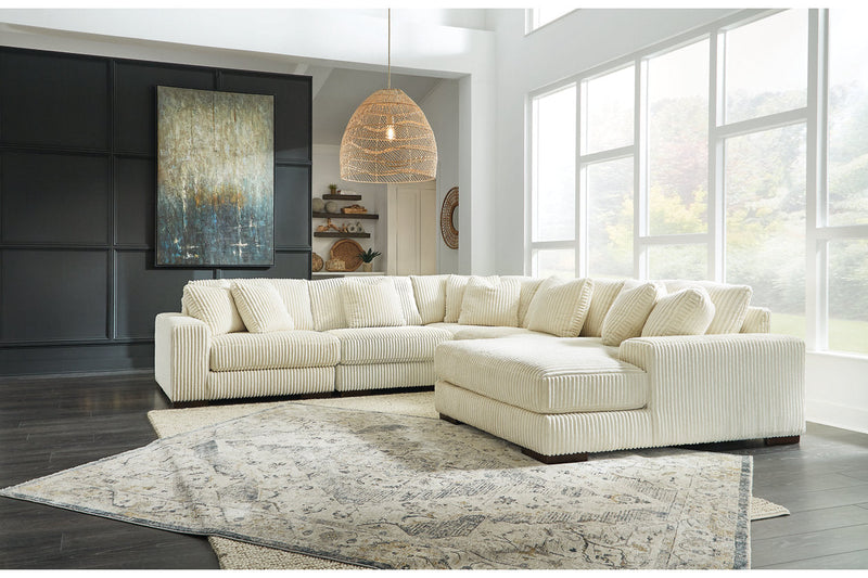 Lindyn Ivory 5-Piece RAF Chaise Sectional -  Ashley - Lara Furniture