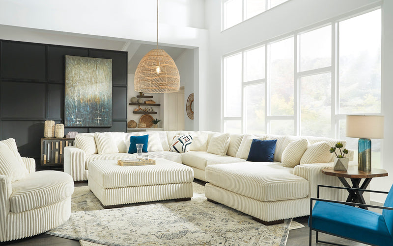 Lindyn Ivory 6-Piece RAF Chaise Sectional -  Ashley - Lara Furniture