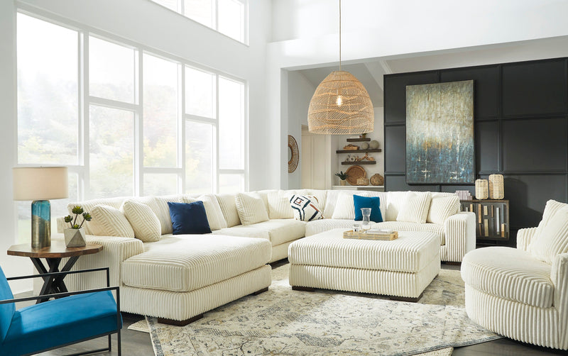 Lindyn Ivory 6-Piece LAF Chaise Sectional -  Ashley - Lara Furniture