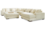 Lindyn Ivory 6-Piece Sectional with Chaise and Ottoman -  Ashley - Lara Furniture