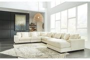 Lindyn Ivory 6-Piece Sectional with Chaise and Ottoman -  Ashley - Lara Furniture