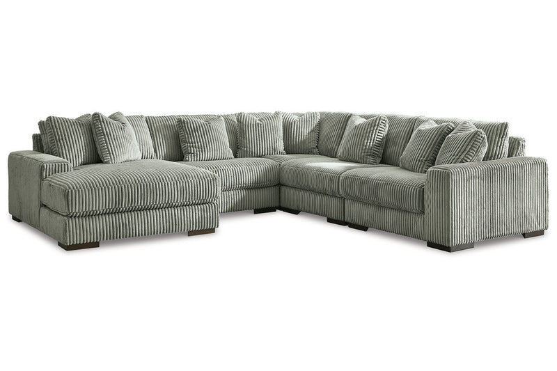 Lindyn Fog 5-Piece LAF Chaise Sectional -  Ashley - Lara Furniture