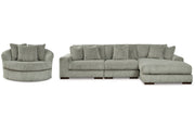 Lindyn Fog 3-Piece Sectional and Chair -  Ashley - Lara Furniture