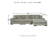 Lindyn Fog 3-Piece Sectional and Chair -  Ashley - Lara Furniture