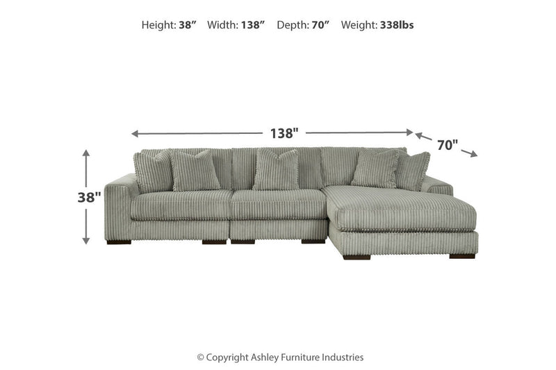 Lindyn Fog 3-Piece Sectional and Chair -  Ashley - Lara Furniture