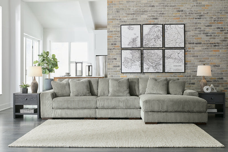 Lindyn Fog 3-Piece Sectional and Chair -  Ashley - Lara Furniture