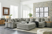 Lindyn Fog 5-Piece RAF Chaise Sectional -  Ashley - Lara Furniture