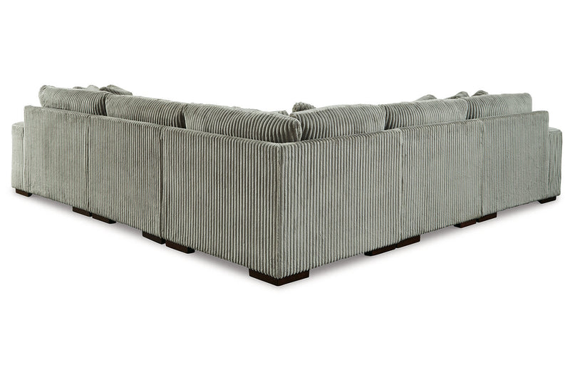 Lindyn Fog 5-Piece RAF Chaise Sectional -  Ashley - Lara Furniture