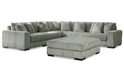 Lindyn Fog 5-Piece Sectional and Ottoman -  Ashley - Lara Furniture