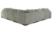 Lindyn Fog 5-Piece Sectional and Ottoman -  Ashley - Lara Furniture