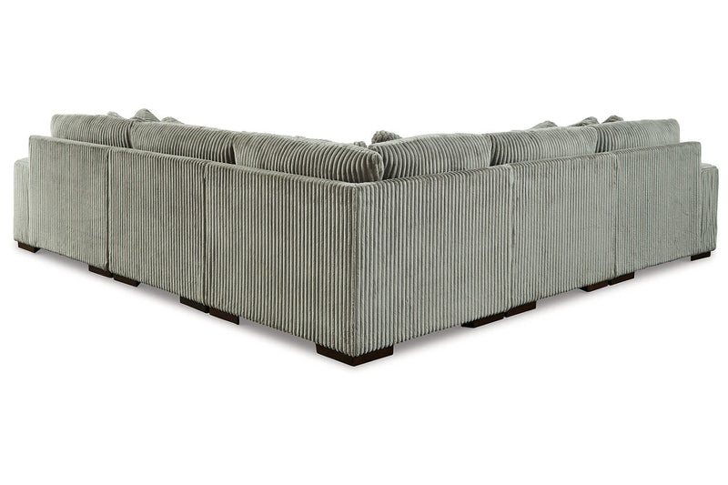Lindyn Fog 5-Piece Sectional and Ottoman -  Ashley - Lara Furniture