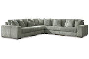 Lindyn Fog 5-Piece Sectional and Ottoman -  Ashley - Lara Furniture