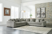 Lindyn Fog 5-Piece Sectional and Ottoman -  Ashley - Lara Furniture