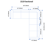 2119 Sectional White - i21830 - Lara Furniture