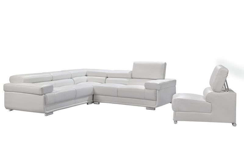 2119 Sectional White - Lara FurnitureSectional