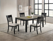Folio Black/Neutral Dining Set from Crown Mark - Lara Furniture