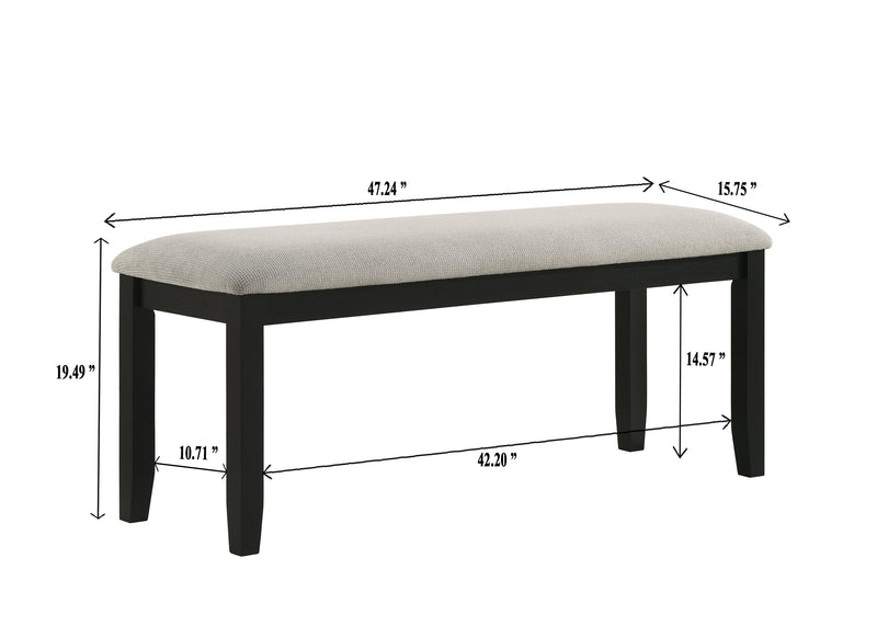 Folio Black/Neutral Dining Set from Crown Mark - Lara Furniture