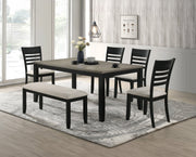 Folio Black/Neutral Dining Set from Crown Mark - Lara Furniture