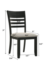 Folio Black/Neutral Dining Set from Crown Mark - Lara Furniture