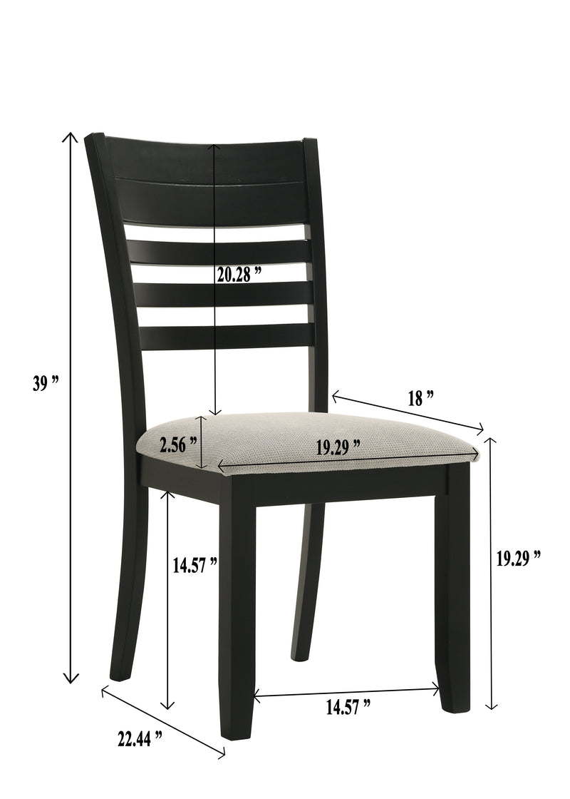 Folio Black/Neutral Dining Set from Crown Mark - Lara Furniture