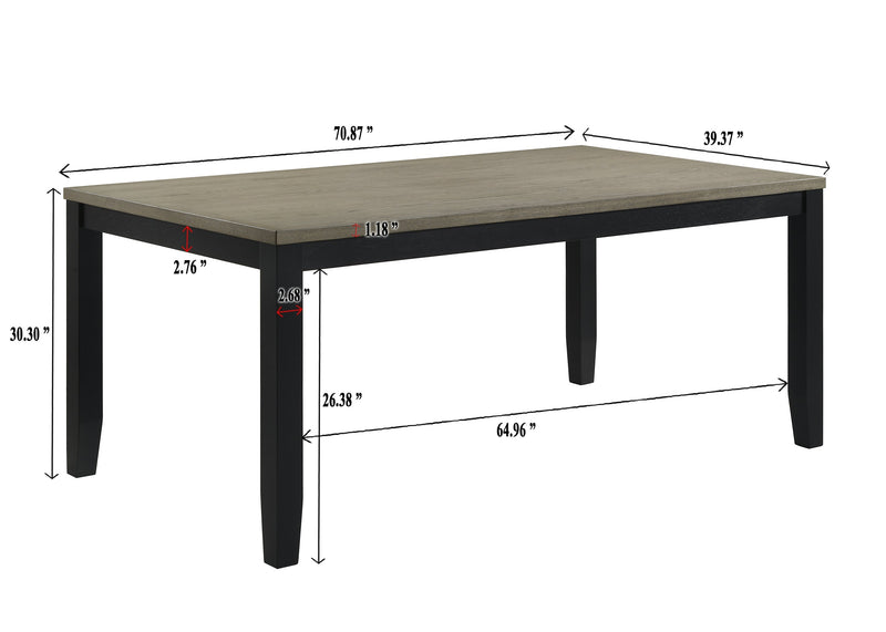 Folio Black Dining Table from Crown Mark - Lara Furniture