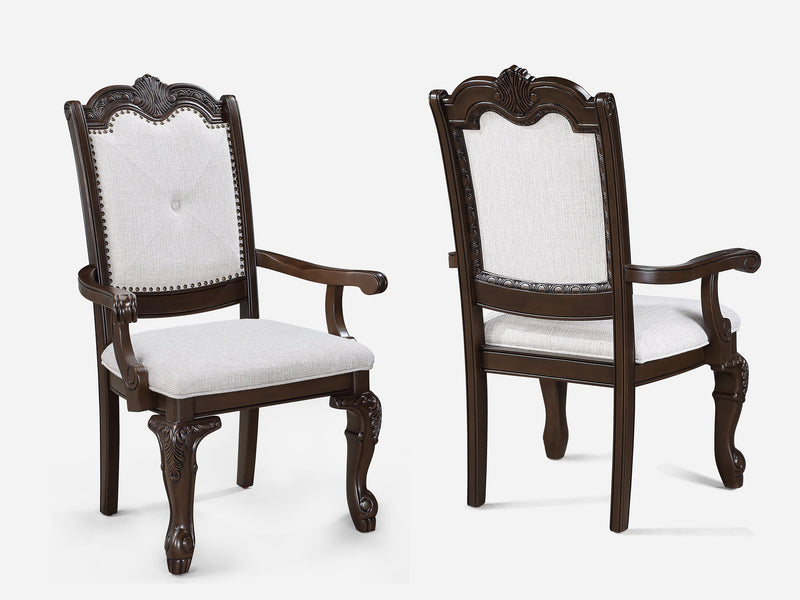Kiera Coffee Brown Formal Extendable Dining Set from Crown Mark - Lara Furniture