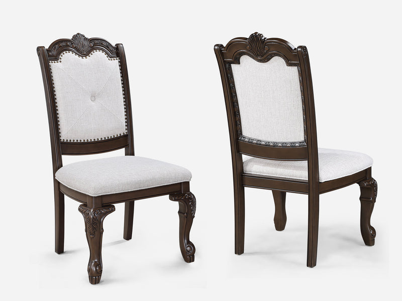 Kiera Coffee Brown Formal Extendable Dining Set from Crown Mark - Lara Furniture