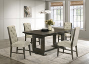 Herbert Espresso/Beige Extendable Dining Set from Crown Mark - Lara Furniture