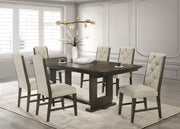 Herbert Espresso/Beige Extendable Dining Set from Crown Mark - Lara Furniture