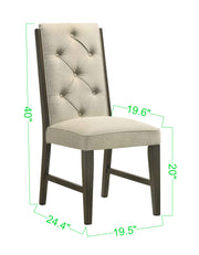 Herbert Espresso/Beige Extendable Dining Set from Crown Mark - Lara Furniture