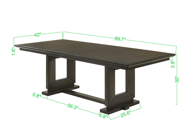 Herbert Espresso Extendable Dining Table from Crown Mark - Lara Furniture