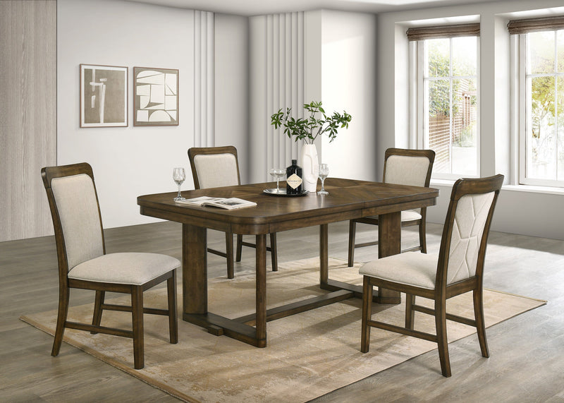 Broadmoor Brown Extendable Dining Set from Crown Mark - Lara Furniture