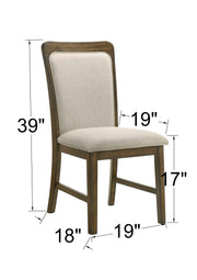 Broadmoor Brown Side Chair, Set of 2 from Crown Mark - Lara Furniture